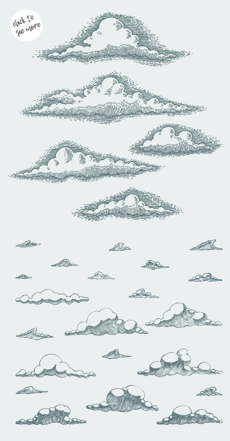 Cloud Illustration, Design Assets, Card Set, Creative Market, Color Change, Wedding Stuff, All In One, Branding, Illustrations