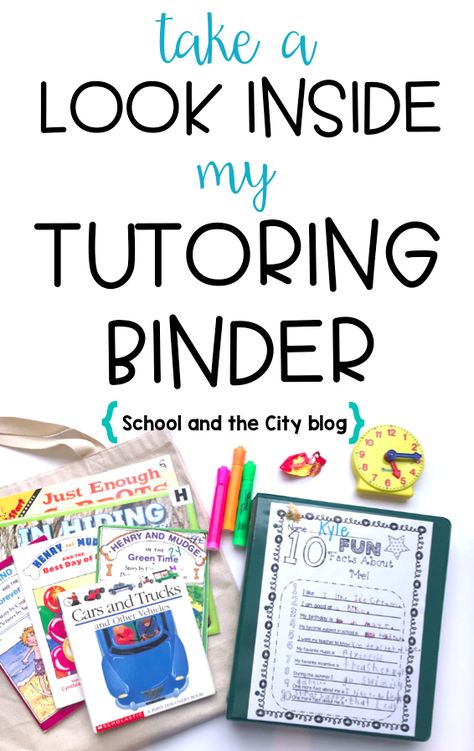 Take a Look Inside My Tutoring Binder: writing, fluency, and comprehension (School and the City blog) Tutoring Classroom Setup, Tutoring Schedule Template, First Tutoring Session, Elementary Tutoring Ideas, Tutoring Tips Elementary, Start Tutoring Business, First Grade Tutoring Ideas, After School Tutoring Ideas, Kindergarten Tutoring Activities