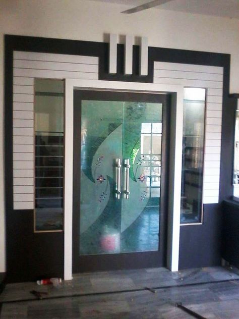 Room Gate Design, Door Design Entrance, Kitchen Door Designs, Decoration Hall, Partition Designs, Drawing Room Furniture, Glass Door Design, Door Design Images, Living Room Door