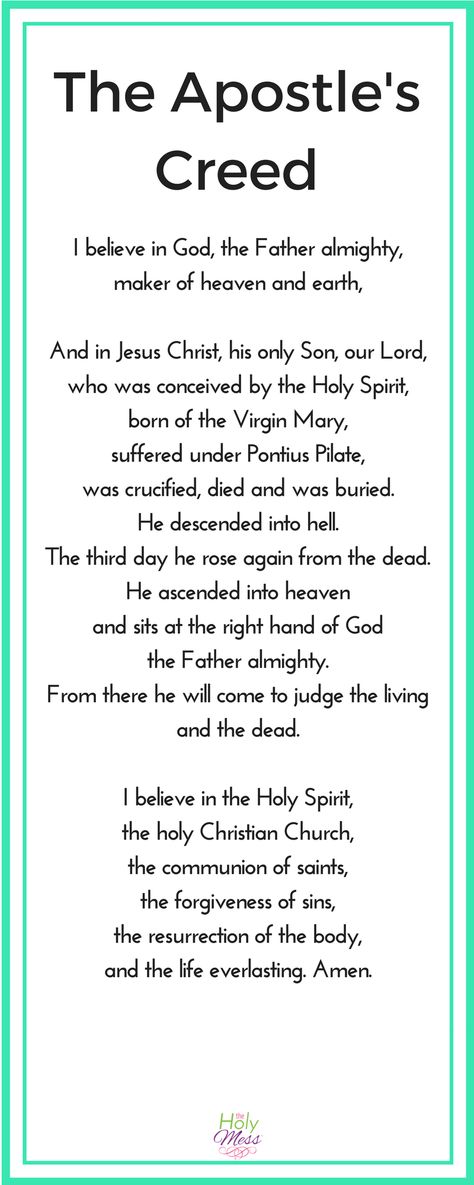 Apostles Creed Printable, Apostle Creed, Apostle's Creed, Apostles Creed, Quotes Faith, The Apostles, Soli Deo Gloria, Prayer Scriptures, Faith Prayer