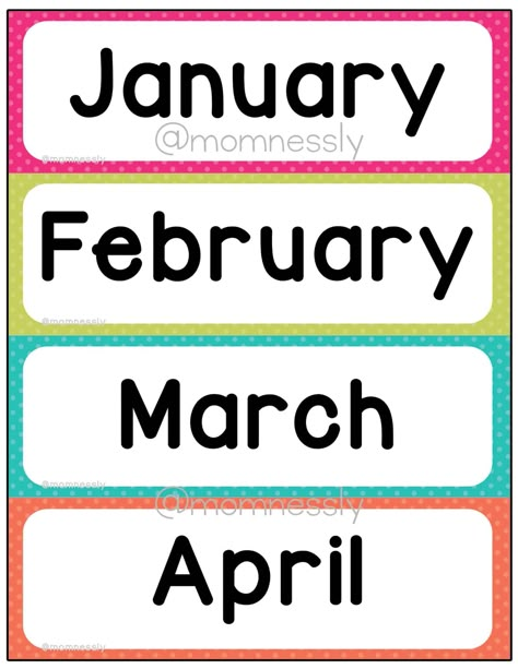 Free Printable: Months of the Year Flashcards - Tribobot x Mom Nessly Months Of The Year Flashcards, Printable Months Of The Year, Month Labels, Preschool First Day, Classroom Welcome, Winter Activities Preschool, Printable Flashcards, Calendar Time, Study Session