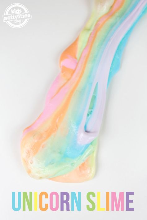 How to Make Magical Homemade Unicorn Slime Unicorn Slime Recipe, Borax Free Slime, Unicorn Slime, Fun Slime, Free Slime, Slime Recipes, Slime For Kids, Homemade Slime, Unicorn Foods