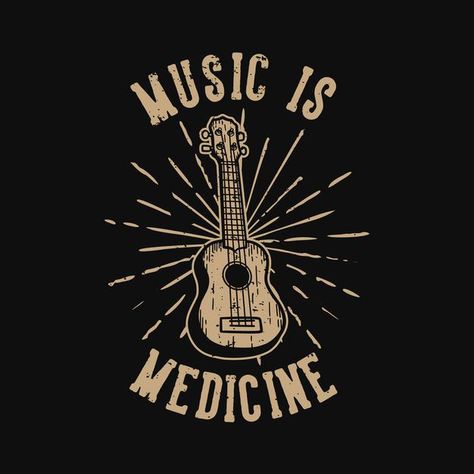 Music Theme Design, Music Shirts Design, Slogan Typography, Music Shirt Design, Music Is Medicine, Music Tshirt, Music Quote, Nature Music, Music Design