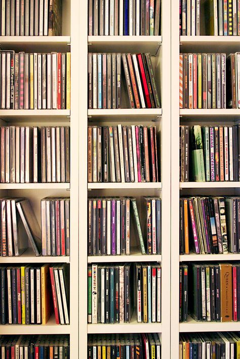 CDs in BENNO towers Cd Binder, Cd Organization, Dvd Organization, Cd Shelves, Record Crate, Record Storage Cabinet, Cd Rack, Office Closet, Cd Storage