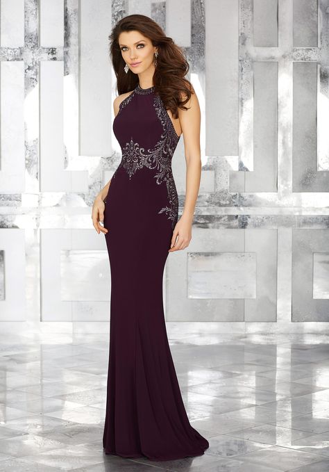 Crystal Beaded Embroidery on Jersey. Matching Stole. Colors Available: Black/Eggplant. Mothers Gowns, Madeline Gardner, Mother Of Groom, Mermaid Style Dress, Cocktail Dresses Online, Mother Of Groom Dresses, Mori Lee, Formal Dresses Gowns, Mothers Dresses