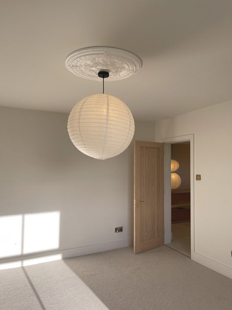 Bedroom Paper Lanterns, Paper Lantern Light Fixture, Paper Lanterns Bedroom, Bedroom Lanterns, Lantern Living Room, Bedroom 2022, Ceiling Paper, Lanterns Bedroom, Ceiling Lantern