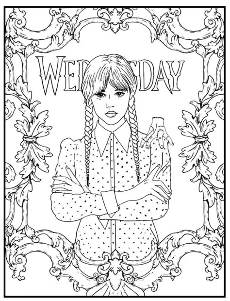 Wednesday Adams Coloring Page, Adams Family Coloring Pages, 2000s Coloring Pages, Wednesday Addams Coloring Pages, Wednesday Coloring Pages, Cute Halloween Coloring Pages, Charles Addams, Family Coloring Pages, Disney Princess Coloring Pages