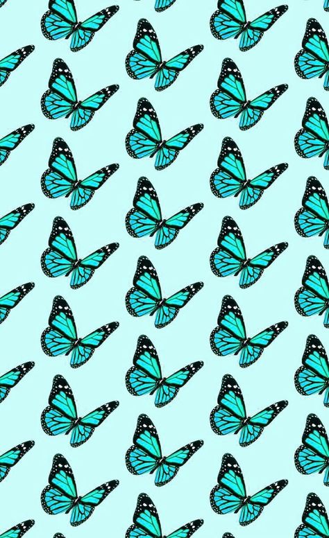 Teal Butterfly Wallpaper, Teal Wallpaper Iphone, Pastel Galaxy, Cow Print Wallpaper, Teal Butterfly, Aqua Wallpaper, Butterfly Wallpaper Iphone, Blue Wallpaper Iphone, Wallpaper Stickers