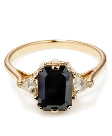 Black Spinel Bea Ring by Anna Sheffield Engagement Rings 101, Anna Sheffield, Gothic Engagement Ring, Alternative Wedding Rings, Cool Wedding Rings, Black Wedding Rings, Black Diamond Engagement, Black Diamond Ring Engagement, Black Diamond Ring