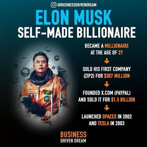 Self Made Billionaire, Elon Mask, Financial Quotes, Stories Of Success, Successful Business Tips, Business Inspiration Quotes, Millionaire Quotes, Online Digital Marketing, Finance Investing