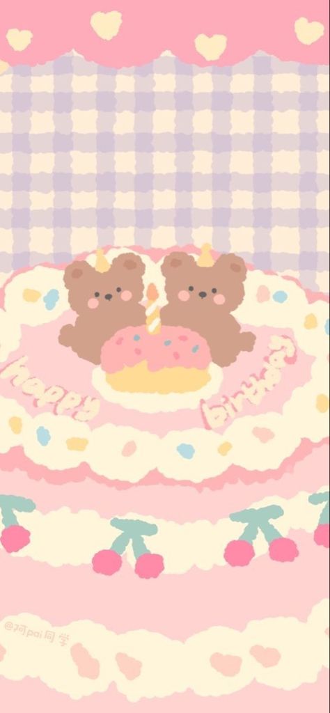 #softbearcartoonwallpaper #happybirthdaywallpaper Cartoon Happy Birthday, Ipad Wallpaper Quotes, Soft Bear, Happy Birthday Wallpaper, Wallpaper Iphone Summer, Birthday Wallpaper, Iphone Wallpaper Kawaii, Cute Frames, Cute Pastel Wallpaper