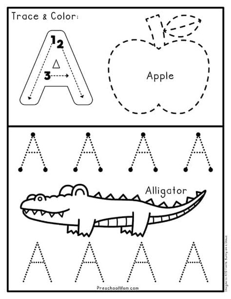 Uppercase Tracing Letter Worksheets - Preschool Mom A Letter Worksheets Preschool, A Tracing Worksheets Preschool, Uppercase Letter Worksheets For Preschool, A Preschool Worksheets, Letter Tracing For Preschool, Tracing Letter A Worksheets Preschool, A Letter Tracing, Letters To Trace Free Printable, Craft For The Letter A