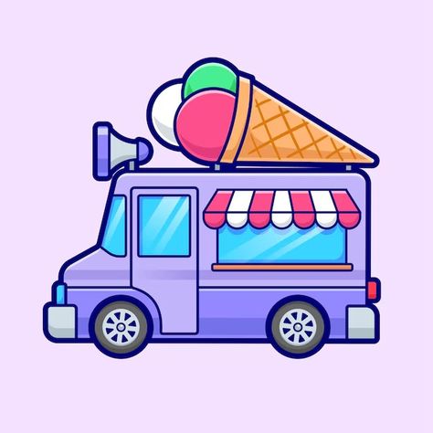 vectors, photos and PSD files | Free download Food Truck Clip Art, Ice Cream Truck Clipart, Mr Softee Ice Cream Truck, I’ve Cream Truck, Ice Cream Vector Illustration, Vector Icons Illustration, Illustration Food, Ice Cream Truck, File Free