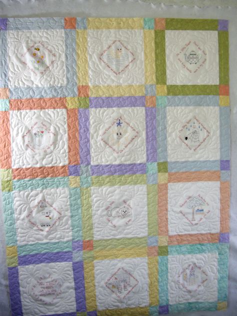 sashing ideas for embroidered quilt blocks | Leave a Reply Cancel reply Quilt With Embroidered Blocks, Quilts With Embroidered Blocks, Sashing Ideas For Quilts, Quilt Sashing Ideas, Ideas For Quilts, Quilt Sashing, Quilts Simple, Embroidered Quilt Blocks, Butterfly Quilts