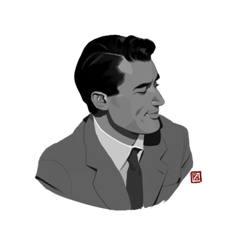 Atticus Finch Fanart, Old Hollywood Actors, Atticus Finch, Book Fanart, Gregory Peck, Ingrid Bergman, To Kill A Mockingbird, Roman Holiday, Vintage Illustrations