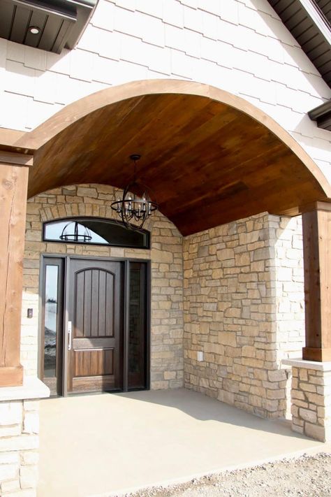 Arched Entryway, Exterior Entryway, Brick Arch, Brick Exterior, Exterior Brick, Arch, Design Ideas, Entryway, Doors