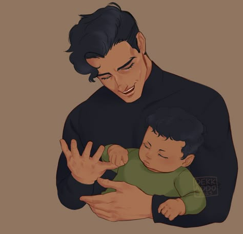 Damian Wayne And Bruce, Batman Humor, Batfam Oc, Bruce And Damian, Baby Damian Wayne, Damian Wayne Family Adventures, Baby Damian Wayne Fanart, Damian Wayne As A Boyfriend, Damian Wayne Sleeping