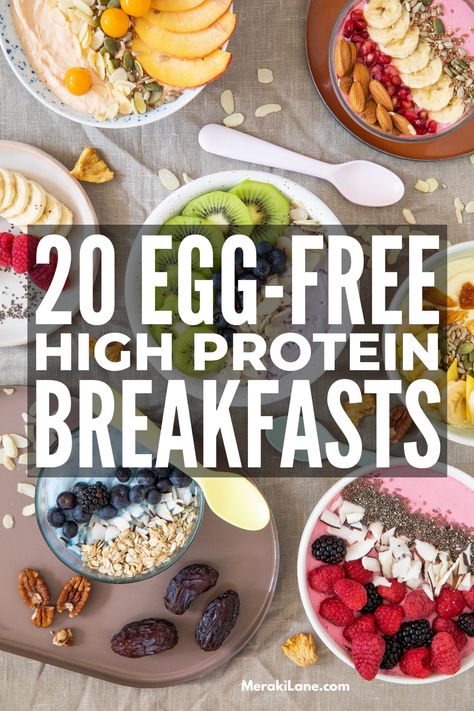 High Protein Breakfast Not Eggs, Breakfast Protein Ideas No Eggs, High Protein Breakfast No Eggs No Dairy, Low Cholesterol High Protein Breakfast, Eggless High Protein Breakfast, Non Egg Protein Breakfast Ideas, High Protein Breakfast Ideas No Eggs, High Protein Egg Free Breakfast, Protein Breakfast Ideas No Eggs