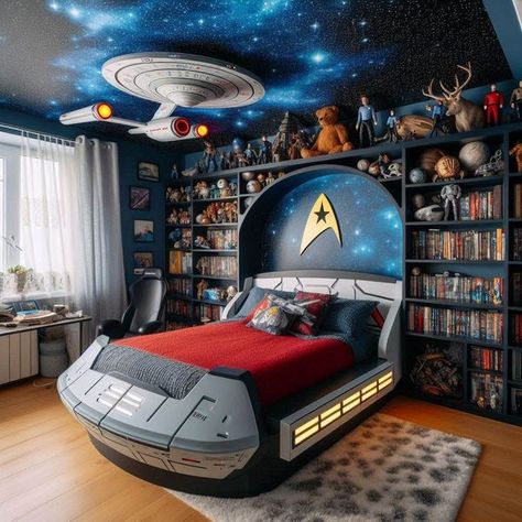 Teenagers Bedroom, Star Trek Enterprise, Teenage Bedroom, Space Architecture, Design Living Room, Los Angeles California, The Star, Star Trek, Bedroom Ideas