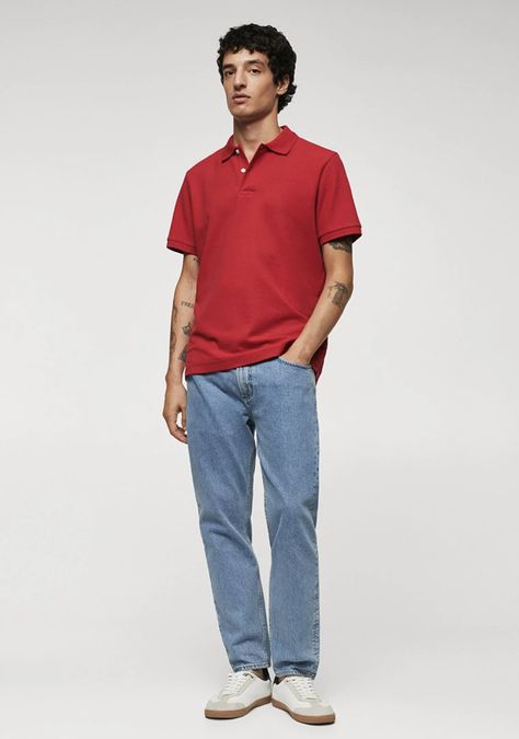 Red Polo Shirt Outfit Men, Red Polo Shirt Outfit, Polo Shirt Outfit Men, Polo Shirt Outfits, Polo Outfit, Shirt Outfit Men, Red Polo Shirt, Red Polo, Mango Man