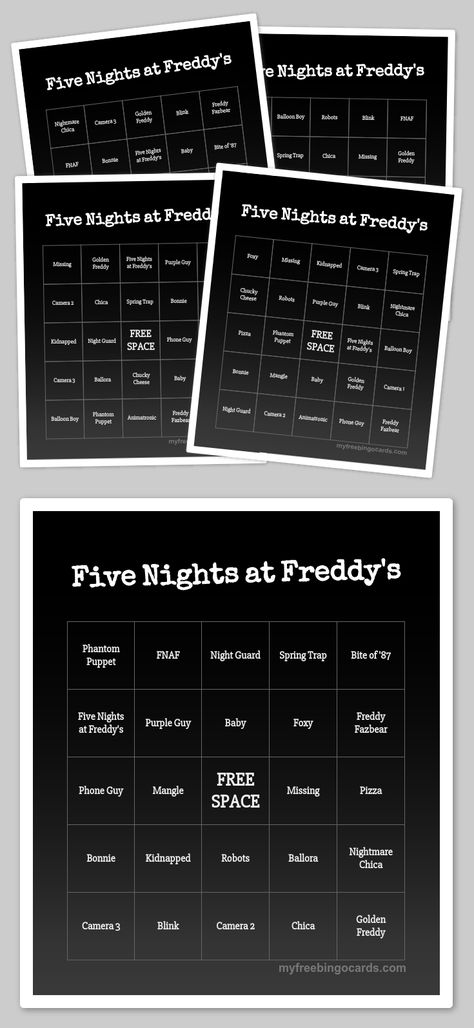 Five Nights at Freddy's Bingo Fnaf Cakes Birthdays, Fnaf Crafts, 9th Birthday Parties, 10th Birthday Parties, Your Cards, 11th Birthday, Birthday Games, Birthday Diy, Bingo Cards