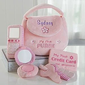 Personalized Children's Toy Gifts & Gift Ideas | Personalization Mall Pink Purse, Activity Toys, Childrens Toy, Personalized Baby Gifts, A Mirror, Mini Purse, Baby Toddler Toys, Sensory Toys, Personalised Kids