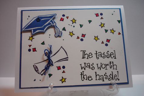 Easy Diy Graduation Cards, Home Made Graduation Cards, Diy Grad Cards Easy, Grad Cards Handmade Funny, Graduation Cards Handmade Stampin Up Simple, Graduation Cards Homemade, Unique Graduation Invitations, Graduation Cards Diy, Graduation Invitations Diy