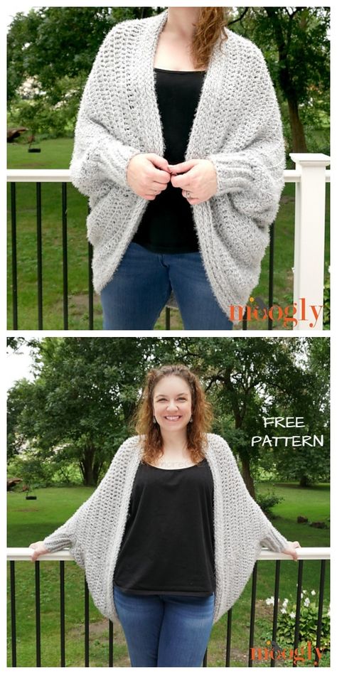 Hygge Yarn, Cocoon Cardigan Pattern, Knitting Patterns Cocoon, Free Form Crochet, Wearable Crochet, Crochet Jackets, Crochet Wear, Small Bunny, Crochet Cocoon