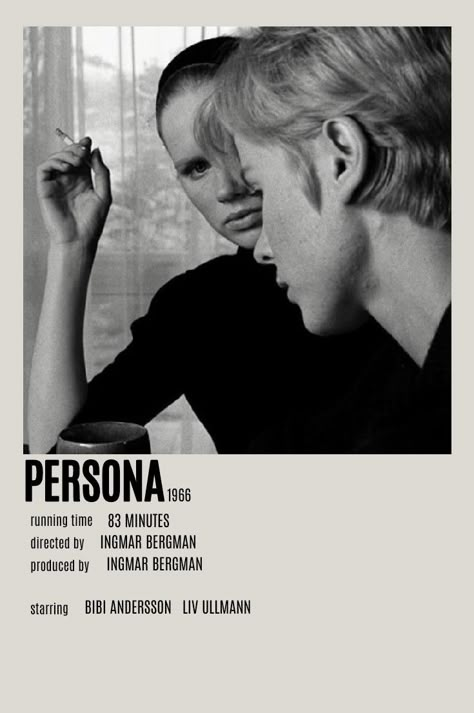 Ingmar Bergman Poster, Persona Movie Poster, Persona Film Ingmar Bergman, Persona Bergman, Persona Movie, Persona Poster, Minimalist Film Posters, Persona Ingmar Bergman, Bergman Movies