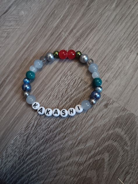 Anime Bead Bracelet, Naruto Bracelet, Naruto Jewelry, Kakashi Hatake, Friendship Bracelet, Bead Bracelet, Friendship Bracelets, Naruto, Gender Neutral