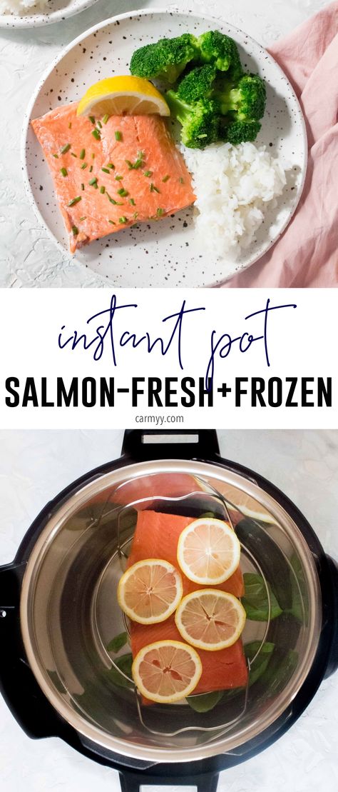 Pressure Cooker Salmon, Frozen Salmon Recipe, Instant Pot Salmon, Cook Frozen Salmon, Frozen Salmon, Blogger Photos, Salmon Filet, Instant Recipes, Tasty Healthy