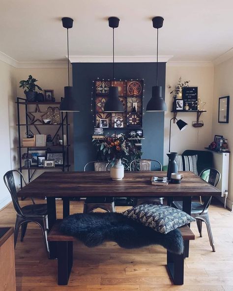 Interior Boho, Black Dining Room, Dining Room Design, My New Room, Room Table, House Inspiration, Dining Room Decor, Home Decor Inspiration, Dining Room Table