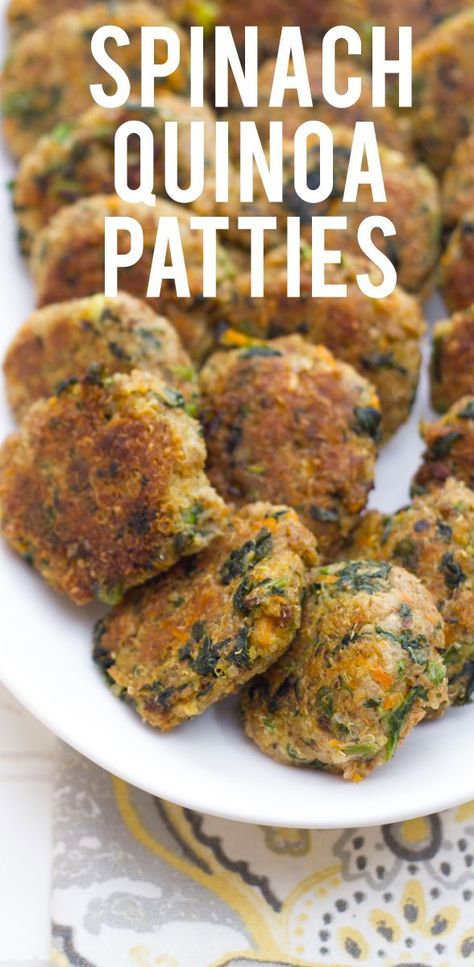 Best Quinoa, Quinoa Cakes, Quinoa Patties, Crispy Quinoa, Quinoa Burgers, Healthy Appetizer, Spinach Recipes, Quinoa Recipes, Healthy Appetizers