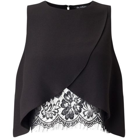 Miss Selfridge Lace Insert Shell Top, Black ($36) ❤ liked on Polyvore featuring tops, crop top, shirts, blusas, cropped, crop shirt, shirt crop top, no sleeve shirt and shell crop top Lace Insert Top, Shell Blouse, Patterned Crop Top, Shell Top, Shell Tops, Crop Top Shirts, Lace Inset, Lace Insert, Sleeveless Tops