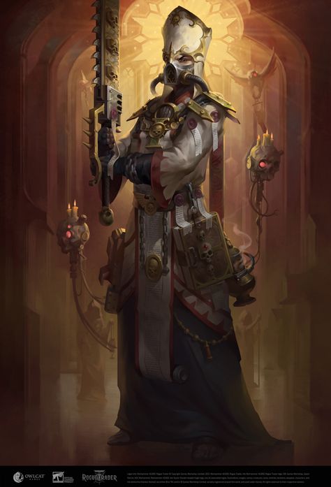 ArtStation - WH40K: Rogue Trader - Adeptus Ministorum Priest, Alexey Kruglov Warhammer 40k Character Design, Adeptus Ministorum, Rogue Traders, 40k Art, 40k Artwork, Warhammer 40k Art, Gallery Artwork, Warhammer Art, Warhammer 40k Artwork