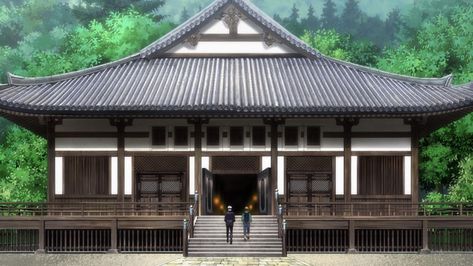 Jujutsu Kaisen | e2 | Screenshot Terraria House Design, Anime House, Asian Architecture, Japanese Sleeve, How To Make Animations, Landscape Photography Nature, Japanese Graphic Design, Japanese Painting, Animation Background