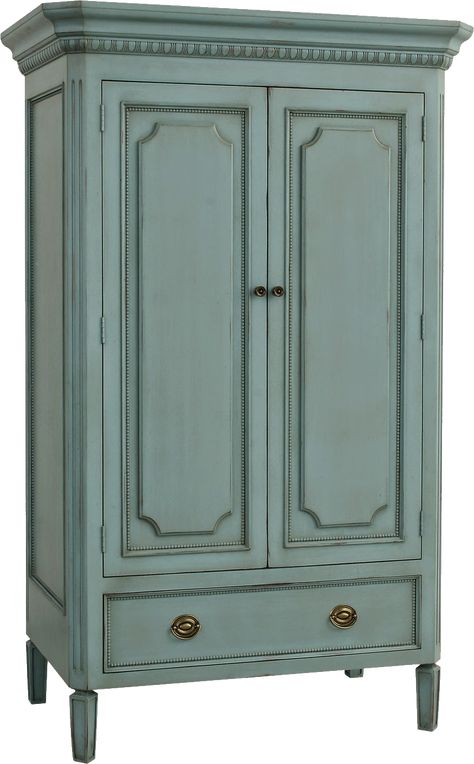 Cupboard Blue Armoire, Cottage Style Furniture, Hamptons Furniture, Traditional Dressers, Bedroom Armoire, Cottage Furniture, Design Salon, Cottage Home, Coastal Furniture