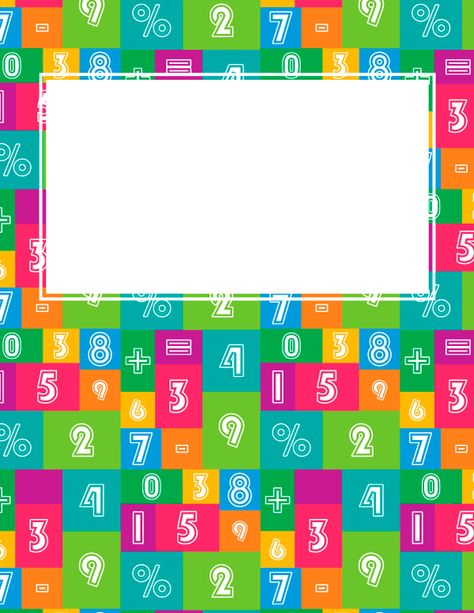 Free printable math binder cover template. Download the cover in JPG or PDF format at http://bindercovers.net/download/math-binder-cover/ Math Binder Cover, Chevron Binder Covers, Math Border, Math Binder, School Binder Covers, Engineering Mathematics, Binder Cover Templates, Binder Covers Printable, Cover Page Template