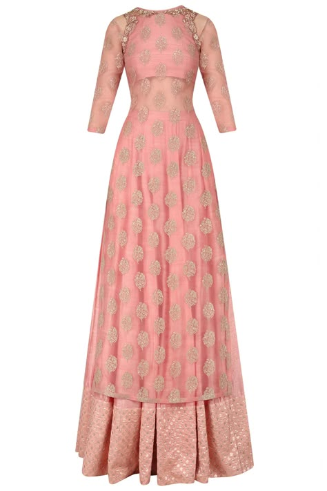 Pink Lehenga Jewellery Ideas, Indian Traditional Dresses For Women, Dusty Pink Lehenga, Kurta Lehenga, Lehnga Dress, Long Gown Dress, Pink Lehenga, Indian Gowns Dresses, Indian Gowns