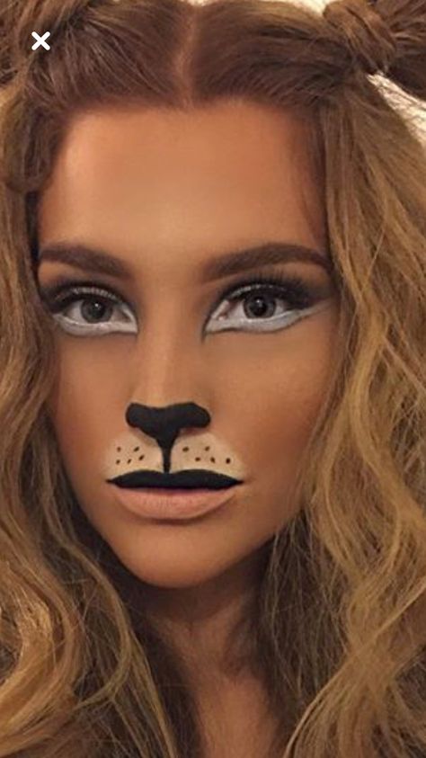 Lion Makeup, Make Up Diy, Halloween Makeup Clown, Bear Makeup, Lion Costume, Simple Makeup Looks, Halloween Makeup Easy, Easy Diy Halloween, Halloween Makeup Looks