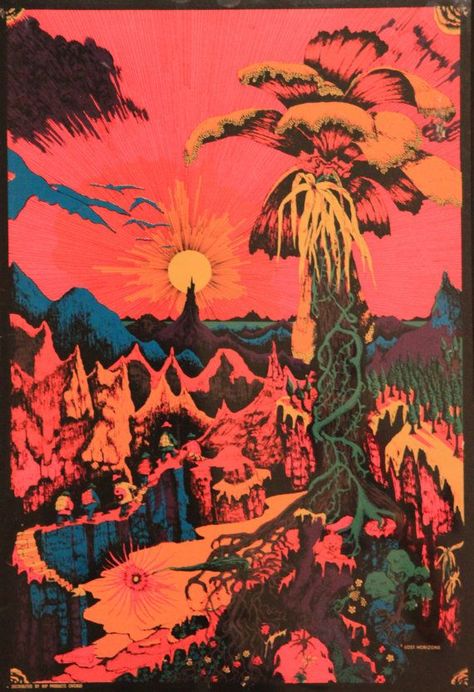 Planet Caravan, Poster Company, Blacklight Art, Caravan Vintage, Lost Horizon, Black Light Posters, The Audacity, Art Appreciation, Poster Maker