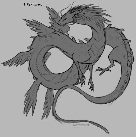 Feathered Dragon, Dragon Oc, Eastern Dragon, Dragon Art, Fantasy Creatures, Art Reference, Character Design, Humanoid Sketch, Google Search