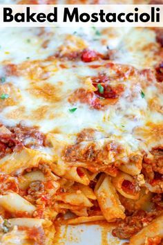 Baked Pasta Ricotta Cheese, Baked Italian Dishes Pasta, Pasta Casarole Recipes, Baked Pasta Cottage Cheese, Italian Mostaccioli Recipe, Mostaccioli Recipe With Ricotta, Baked Mastacholli Recipe, Make Ahead Mostaccioli Recipe, Best Baked Mostaccioli Recipe