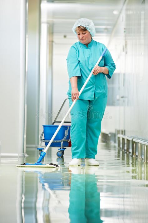 Woman cleaning hospital hall. Adult cleaner maid woman with mop and uniform clea , #Affiliate, #cleaner, #Adult, #woman, #maid, #cleaning #ad House Maid, Cleaning Maid, Busy Person, Cleaning Guide, Cleaning Company, Cleaning Companies, Microfiber Mops, House Cleaning Services, Medical Office