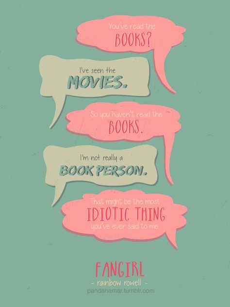 I think that it is kind of marvelous that Cath and Levi fell in love even though he didn't like to read. Although he kind of managed to be a nerd anyway. Fangirl Rainbow Rowell, Fangirl Quotes, Fangirl Book, Simon Snow, Eleanor And Park, Rainbow Rowell, Cabbages, Book Dragon, Ya Books