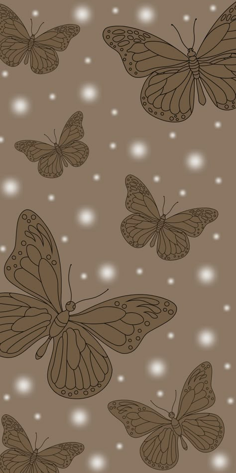 Don't forget follow me! Brown Butterflies Wallpaper, Brown Bunny Wallpaper, Neutral Background Aesthetic, Brown Background Aesthetic, Aesthetic Butterfly Wallpaper, Wallpaper Combo, Light Brown Wallpaper, Sparkly Iphone Wallpaper, Lighting Wallpaper