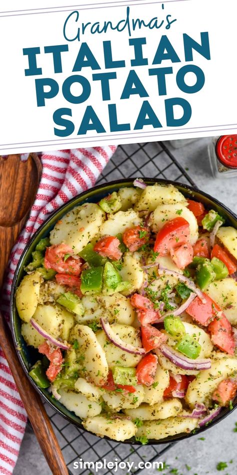 Italian Potato Salad Recipe, Italian Potato Salad, Red Potato Salad Recipe, Italian Side Dishes, Best Potato Salad Recipe, Italian Potatoes, Red Potato Salad, Potato Salad Healthy, Vegan Potato Salads