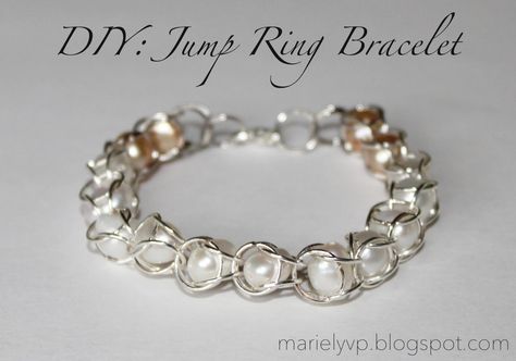 DIY: Jump Ring Bracelet #diy #tutorial Jump Ring Bracelet, Diy Jump Rings, Jump Ring Jewelry, Chainmail Jewelry, Chainmaille Bracelet, Sterling Silver Jewelry Rings, Chain Maille Jewelry, Easy Diy Jewelry, Wire Work Jewelry