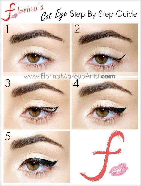 For some reason I love this look in the fall/winter Pinup Eyeliner, Pinup Makeup Tutorial, Make Up Yeux, Pinup Makeup, Tutorial Eyeliner, Winged Eyeliner Tutorial, Perfect Cat Eye, Makeup Tip, Dramatic Eye Makeup