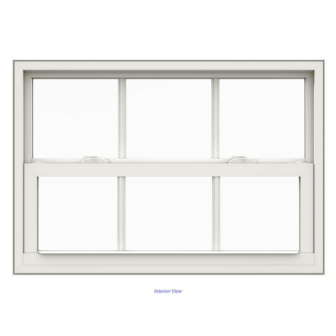 JELD-WEN FiniShield V-4500 35-1/2-in x 25-1/2-in Black Exterior White Interior Vinyl New Construction Single Hung Window Low-e Argon Double Pane Glass with Grids (Full Screen Included) Lowes.com Single Hung Window, Single Hung Windows, Traditional Paint, Window Vinyl, Black Exterior, Patio Doors, White Interior, Full Screen, Exterior Colors